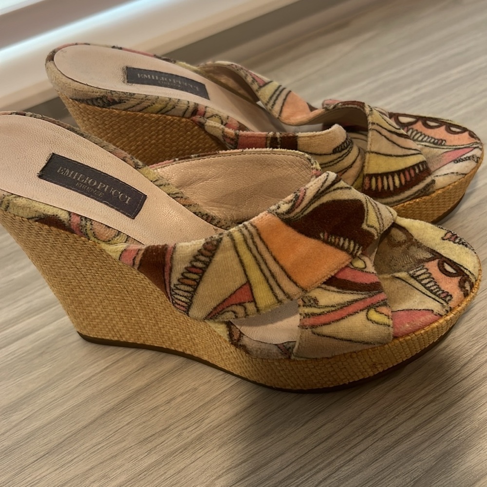 Authentic Pucci Terry Wedge Slides - image 2